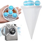 6 Pcs Reusable Washing Machine Fur Lint Catcher Mesh Bag Ball Hair Filter Float