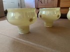 Antique Custard Shades Vintage Art Deco Hanging Light Sconces Original 4