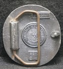Xb27104 Vintage 1970s    woman Holding Flower    Artwork Mens Pewter Belt Buckle