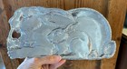 Vintage 11    Bunny Rabbit Metal Tray Dish By Arthur Court