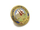 Vintage Lorain Ohio Parks   Recreation Dept Lapel Pin Gold Tone Enamel City Seal