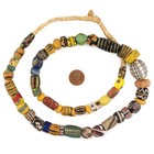 Premium Antique Venetian Mixed Trade Beads  17103 21mm Ghana African Multicolor