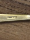 2 Dirigold Dirilyte Goldware Flatware Serving Pickle Olive Fork Tarnished Patina