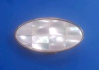 Vintage Gold Tone Lipstick Holder Case With Mother Of Pearl   Mirror  Max Factor