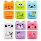Tamaki 6 Pack Erasers For Kids  Cute With Cover And Roller  Pencil Model B