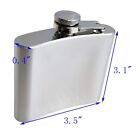 5oz Portable Alcohol Pocket Whiskey Flask W funnel Stainless Steel 3 1 h 3 5 w