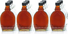 North Mountain Supply 12 Ounce Glass Maple Syrup Bottles With Loop Handle   Blac