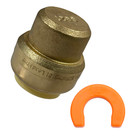5 Pack Xfitting 3 4  Push Fit Cap W  1 Clip  Push To Connect End Cap Plug  Brass