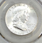 1948 P Franklin Half Dollar Pcgs Ms63fbl Full Bell Lines Frosty White Pq  w24a
