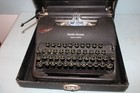 Vintage 1940 s Smith Corona Clipper Black Portable Typewriter With Case