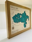 Topographic 3-dimensional Layered Wooden Map Of Pelican Lake Minnesota 