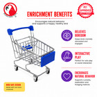 Bonka Bird Toys 2297 Mini Shopping Cart Supermarket Handcart Basket Fun Parrot