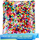 2000pcs Pom Poms  0 39inch 10mm Multicolor Polypropylene Pompoms For Craft Makin