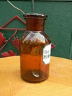 Antique Apothecary Glass Bottle Rot Menth Pip Pfefferminzkuchel
