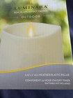 Luminara Outdoor All Weather Pearl Ivory Pillar Candle 3 75 x5  Flameless Timer