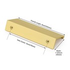 10-pack 3-inch Brushed Brass Cabinet Finger Pulls Kitchen Edge Handles