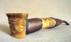 Beautiful Vintage Royal Chokwe Prestige Pipe African Carving Statue  