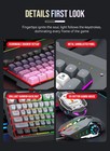 Wired Gaming Keyboard And Mouse Combo With Phone Stand Led Rainbow Backlit 