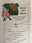 Wwi Christmas 1918 Camp Funston  Christmas Menu Battery E 28th Field Artillery
