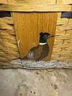 Vtg Ring-necked P Heasant Wicker Hanging Basket 