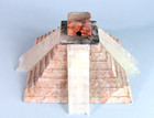 El Castillo Mayan Step Pyramid Pink Onyx Souvenir Building Temple Replica Mexico