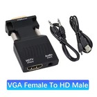 1080p Vga To Hdmi Adapter Converter With Audio Cable For Pc Laptop Hdtv