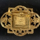 Vintage Enamel Swirl Art Deco Gold Tone Pin Brooch
