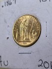 1878 France Gold 20 Francs Coin Agw Lucky Angel