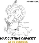 Marvtool 10  Compound Miter Saw Corded 0-45 Single Bevel 15amp 5000rpm Power Saw