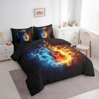 Guitar Comforter Set With Sheets Size Rock Music Bed In Twin Black Blue Orange