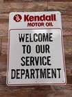 Vintage Kendall Motor Oil Metal Sign Welcome To Our Service Department 24   x18    