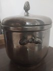 Vintage Silver Plated Hard Plastic Liner Insulated Ice Bucket With Lid  Handle