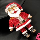 Enamel Red Crystal Santa Claus Christmas Fashion Women Brooch Brooch Pin Gifts