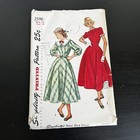 Vintage 1940s Simplicity 2596 Teen Coquette Dress Collar Sewing Pattern 12 Cut