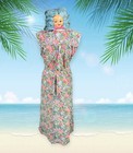 Vtg 1960s Muumuu Flower Power Hawaiian House Dress Hippie Mod Psychedelic Xxl