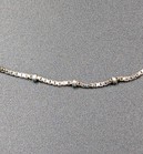 Vintage Sterling Silver Stationary Bead ball Box Chain Italian 925 Anklet 10 5 
