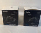 Set 2   Vivitar 2 2x Telephoto   0 43x Wide Angle Lens 55mm Hd4 Optics Open Box