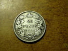 Canada Genuine Higher Grade   1872 Queen Victoria 25 Cent Silver Coin R2