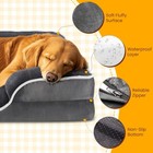 Dog Bed For Large Size Dogs  Supportive Memory Foam Dog Sofa  Gray