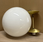 Vintage 1960 s Round Ball Glass Pendant Mcm 12  Globe Light Fixture