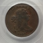 1807 Draped Bust Half Cent Pcgs Xf40 Cac