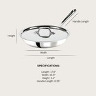 All-clad D3 3-ply Stainless Steel Fry Pan With Lid 10 Inch Lid  Silver 