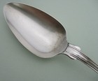 Coles   Reynolds American Coin Silver Serving Spoon 1870s Threaded Fiddle Back