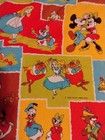 Vtg Pacific Disney Bambi Robin Hood Alice Mickey Donald Twin Flat Sheet 97 X 64