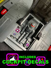 7 Classic W  Cockpit Decals   Mattel Battlestar Galactica Cylon Raider 1978