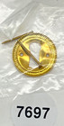 Nos Brass Keyhole Cover Plate Escutcheon  1  Round