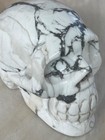 3  Natural White Howlite Carved Crystal Skull Realistic Crystal Healing  45