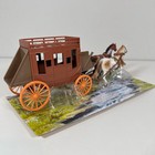 Old West Stagecoach Miniature 2 Horse Team 1 24 G Scale Diorama Display Set