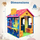 Kids Eva Foam Playhouse  Indoor Cottage Playset W roof Chimney Windows  Doorways