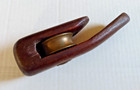 Rare Unique Handmade Mahogany Wood With Brass Wheel Sailboat Boat Block Pully